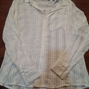 Como Vintage White Button Down Shirt